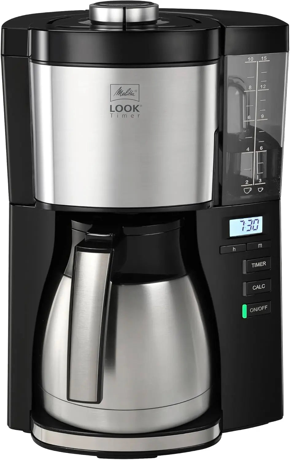 Melitta Cafetière à filtre Look V Therm Timer Noire