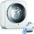 Mini Lave-Linge Séchant Mural – 800 W, 24 L, gris/bleu
