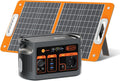 FlashFish 300W Generateur Electrique portable avec Panneau Solaire 60W – 300 W / 60 W, 179,2 Wh, gris