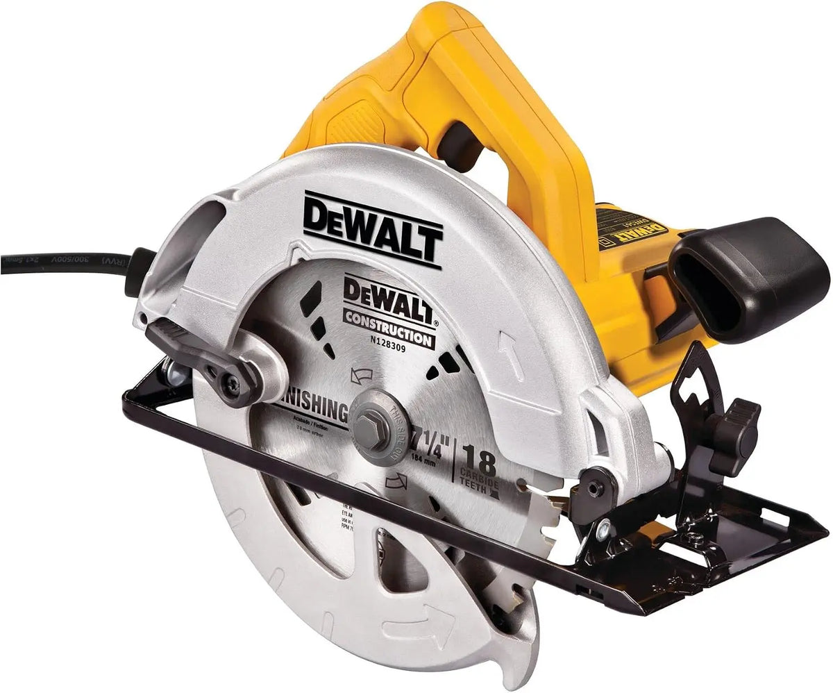DEWALT Scie Circulaire Compacte Ø190mm - Profondeur de Coupe 65mm DWE560-QS – 1350 W, gris/noir