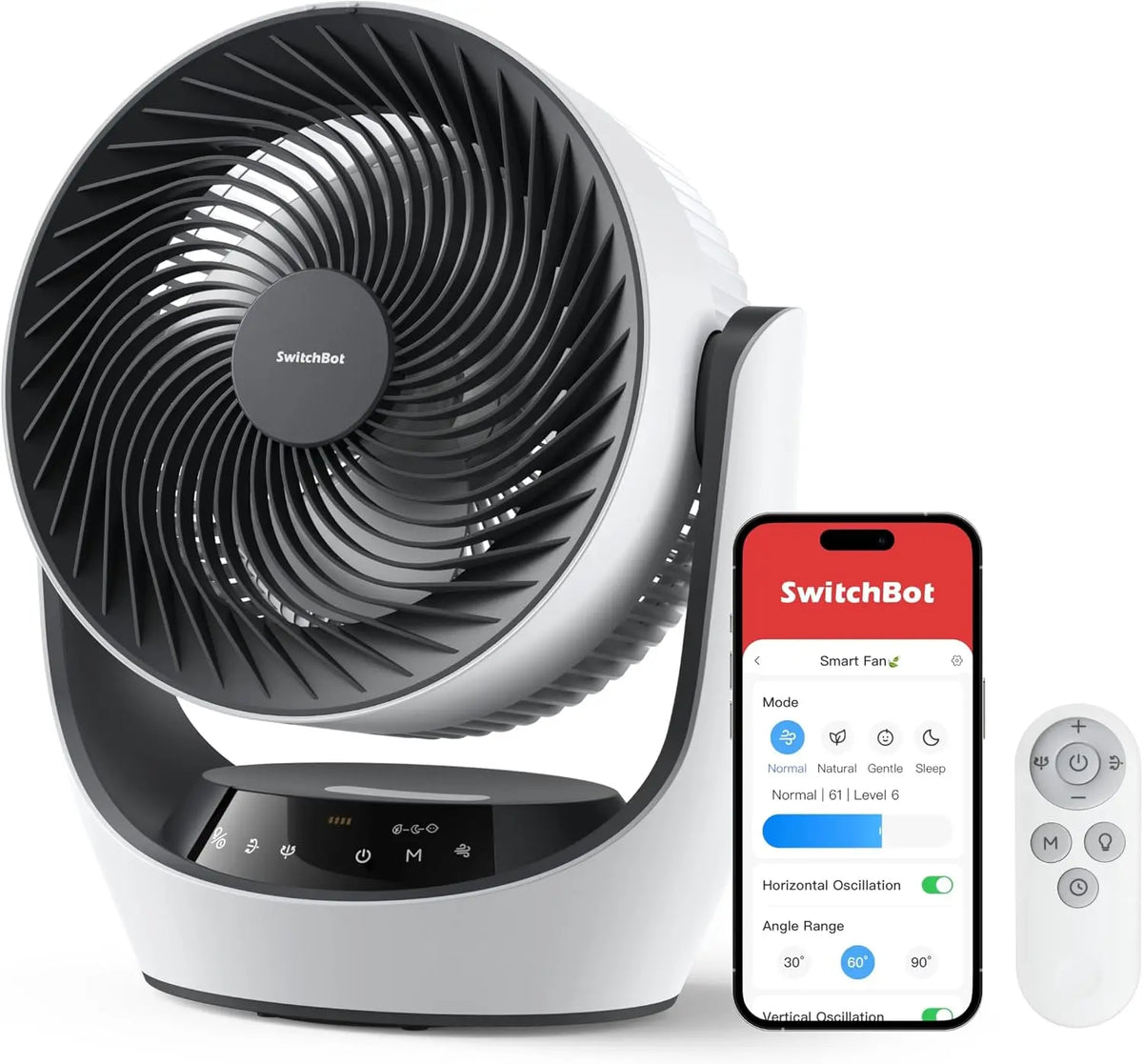 SwitchBot Ventilateur de Circulation de Batterie – gris/noir