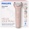 Philips Épilateur série 9000 – sans fil, BRE719/00, gris/beige