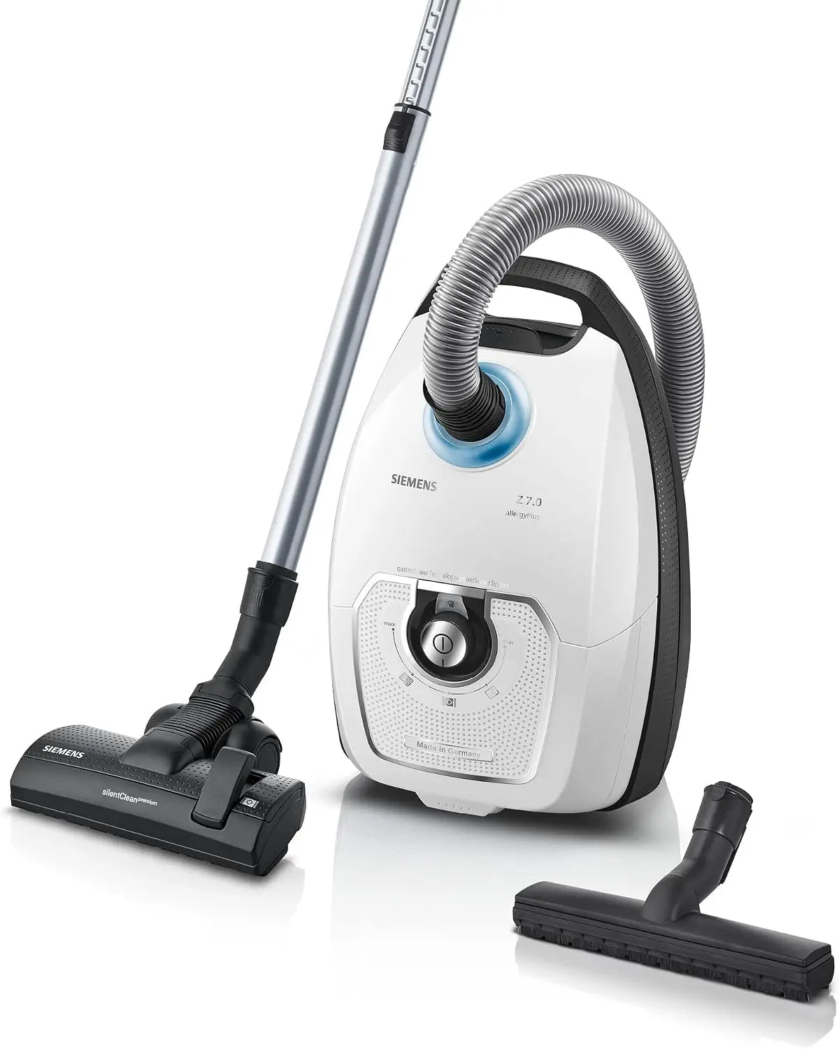 Siemens VSZ7442S Aspirateur Aspirateur réservoir cylindrique Sec 650 W Sac à poussière – gris/noir