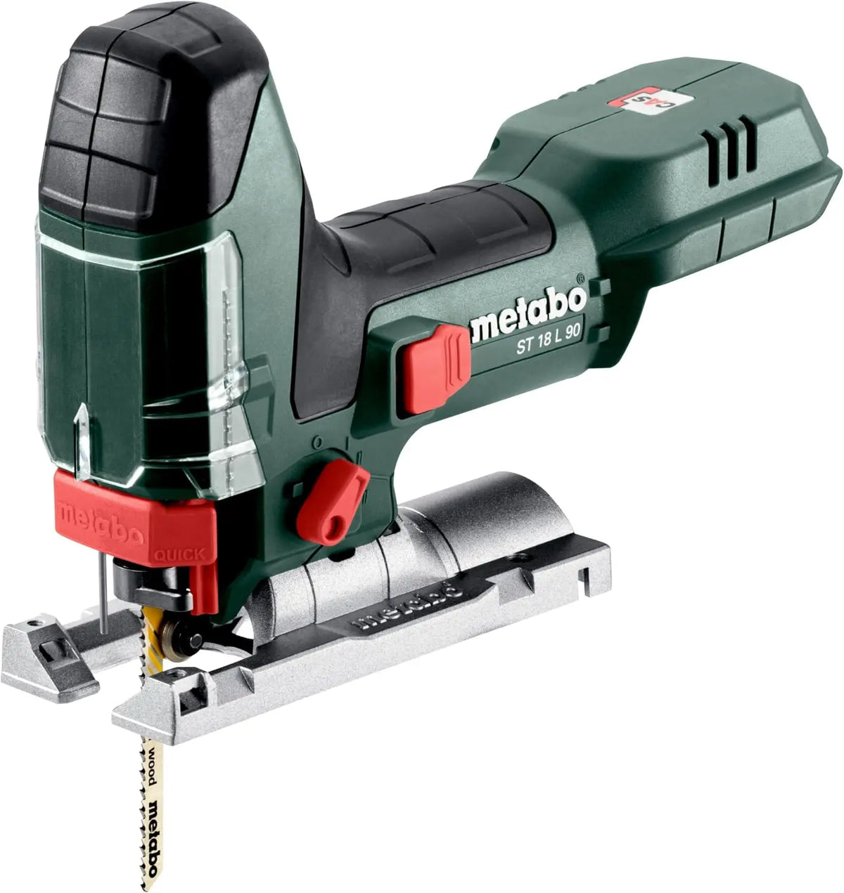 Metabo ST 18 L 90 Scie sauteuse sans fil 601047850 sans balais – sans batterie, gris/noir/vert