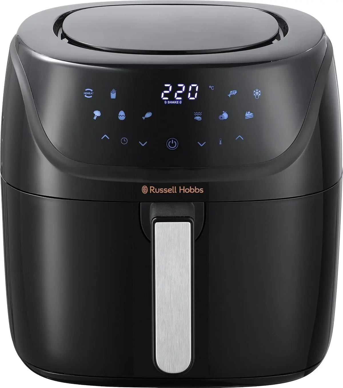 Russell Hobbs Air fryer XXL 8l [Multicuiseur 7en1,10 programmes] Friteuse sans huile avec Rapid Air cuit – noir/gris