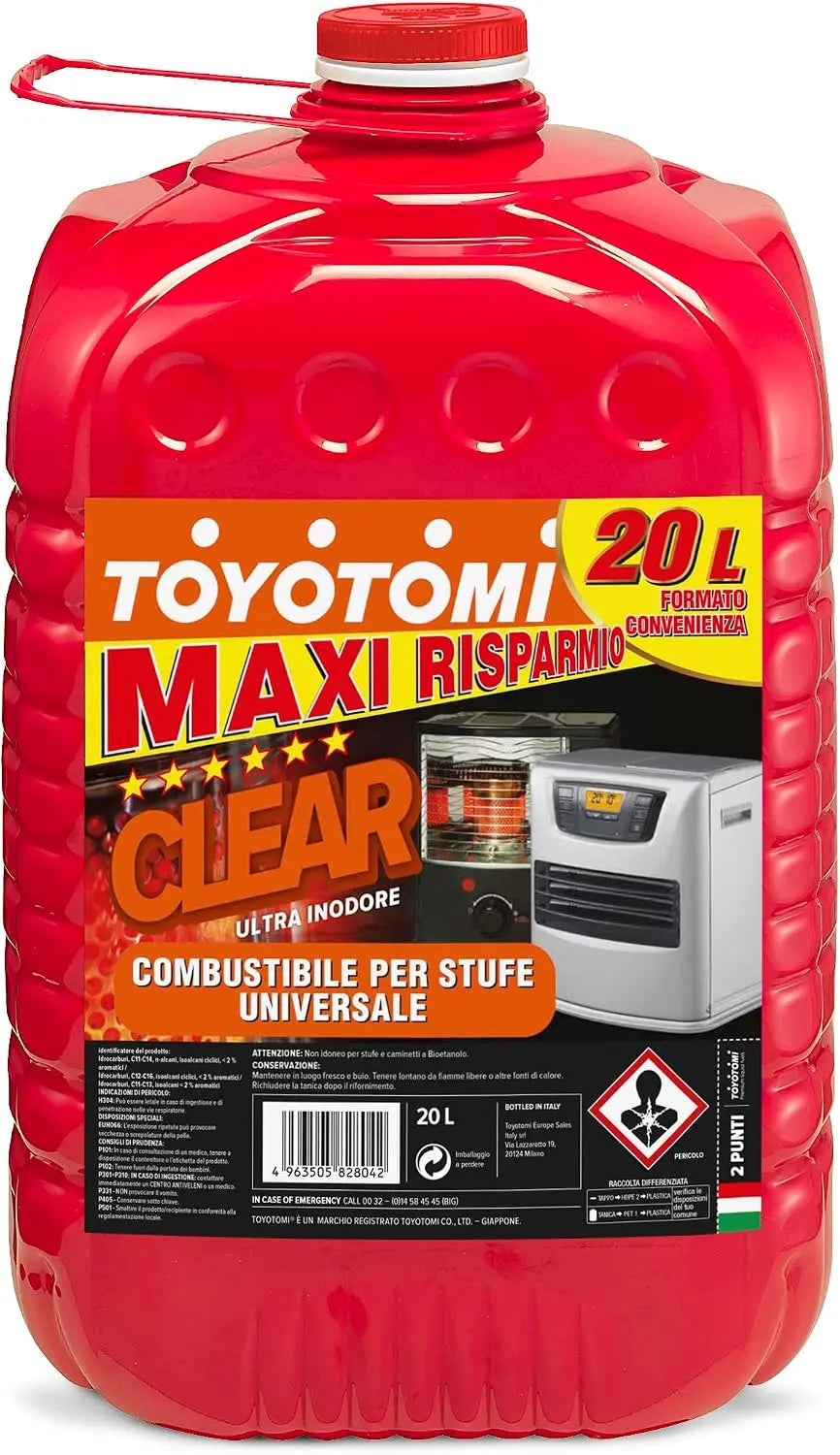 Toyotomi CLEAR20L Ultra Inodore appareil de chauffage – rouge/orange