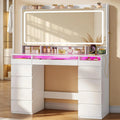 Hzuaneri Coiffeuse avec Grand Miroir HD – 40 x 108 x 144 cm, blanc