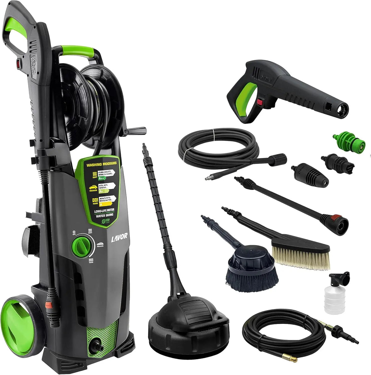 Lavor Nettoyeur Haute Pression STM 160 WPS avec Programmes de Lavage WPS – 2500 W, 510 l/h, gris/noir
