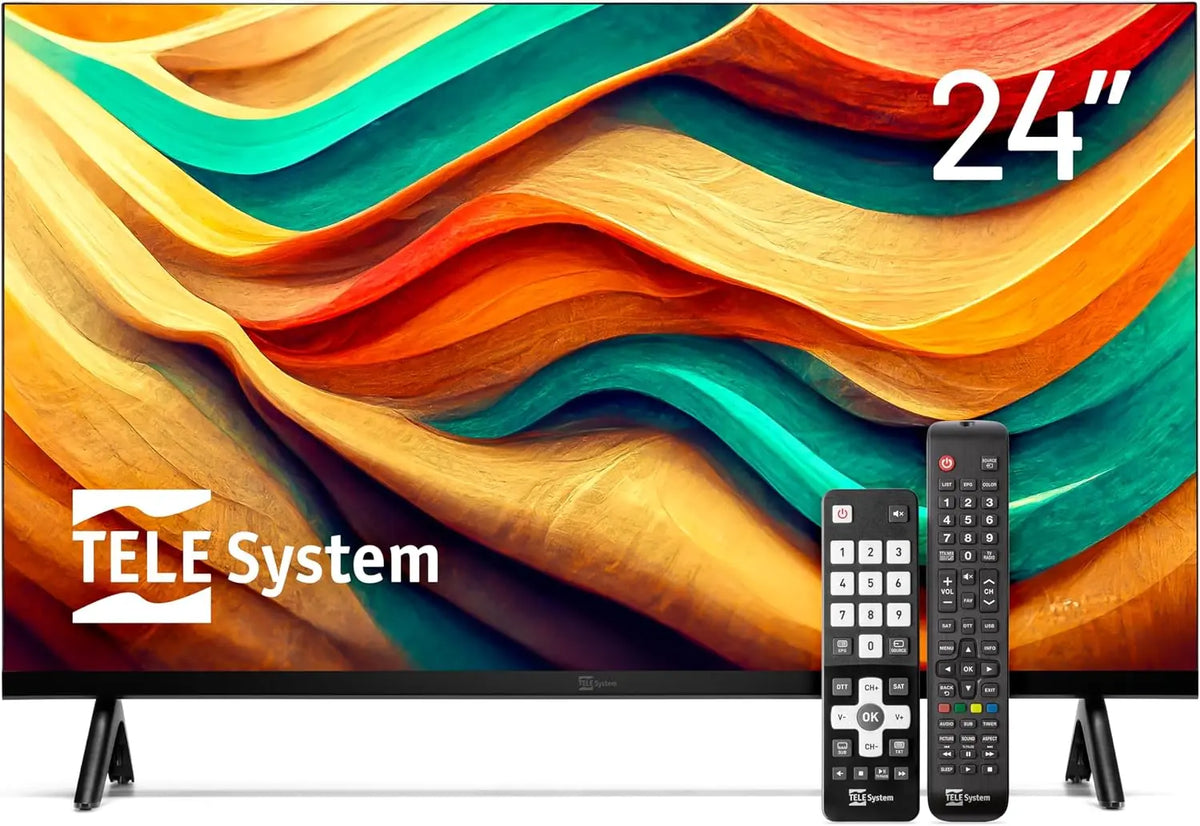 TELE système TS24LS15 téléviseur 24' HD Ready – DVB-T2/S2, noir