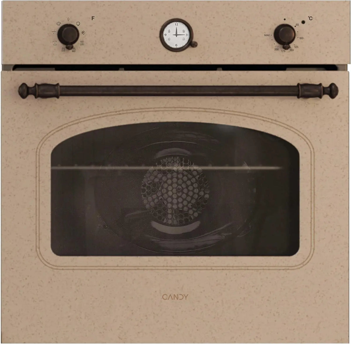 Candy FCC604NAV Four électrique encastré – 65 litres, 56,8 x 59,5 x 59,5 cm, beige/gris/noir