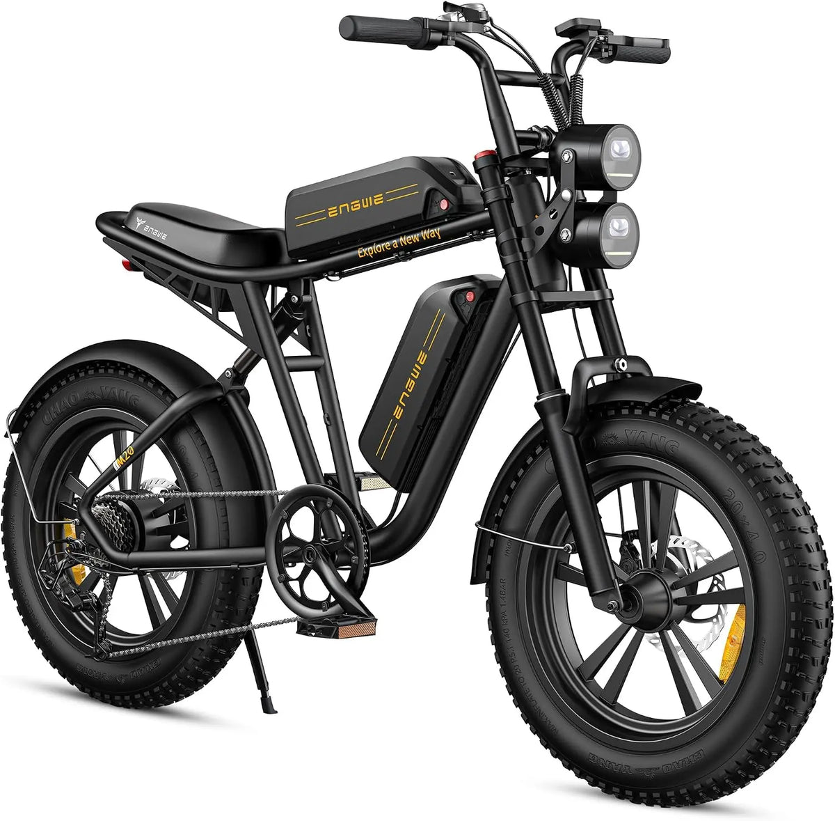 ENGWE E Bike Hommes Vélo électrique-Ebike avec Une Batterie/ 2 Batteries – M20/M1, 13 Ah, gris/noir