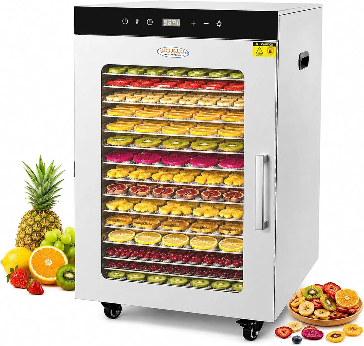 Hakka Déshydrateur Alimentaire Professionnel – 1450 W, argenté