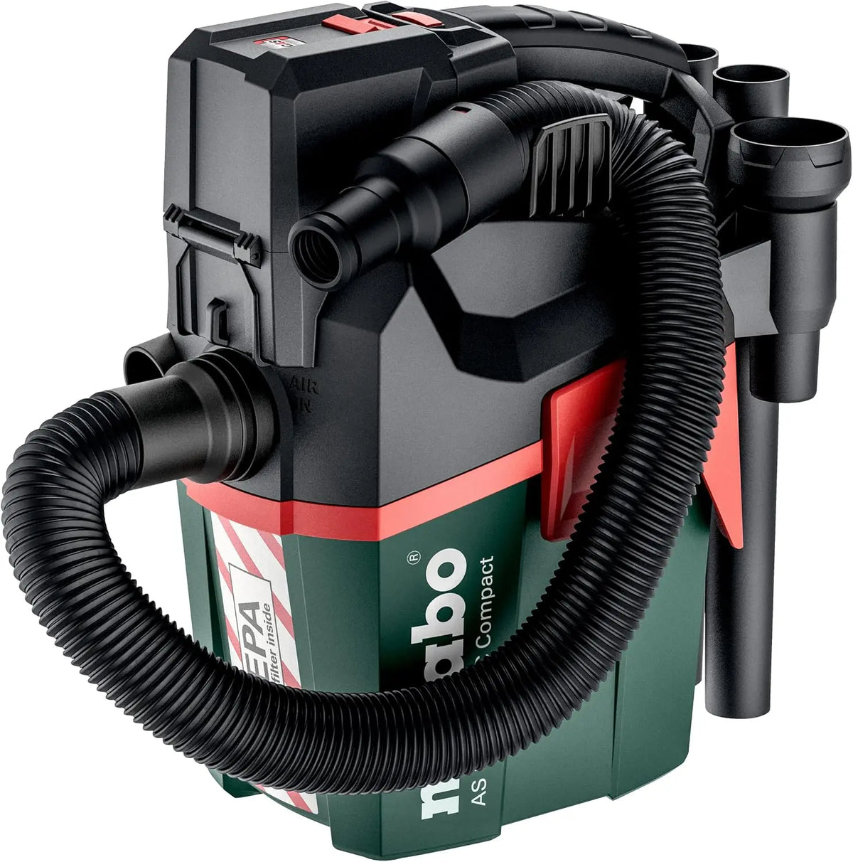 METABO 602029850 - Aspirador versión Sin BATERÍAS 18V Li-ION AS 18 HEPA PC Compact – gris/noir