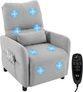 HOMCOM Fauteuil Inclinable de Massage par Vibration et Chauffage – gris