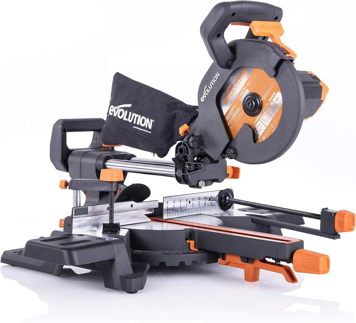 Evolution Power Tools Scie à Onglet Coulissante avec des Caractéristiques PLUS - Coulisseau de 300 mm – R210SMS-300, 1500 W, gris