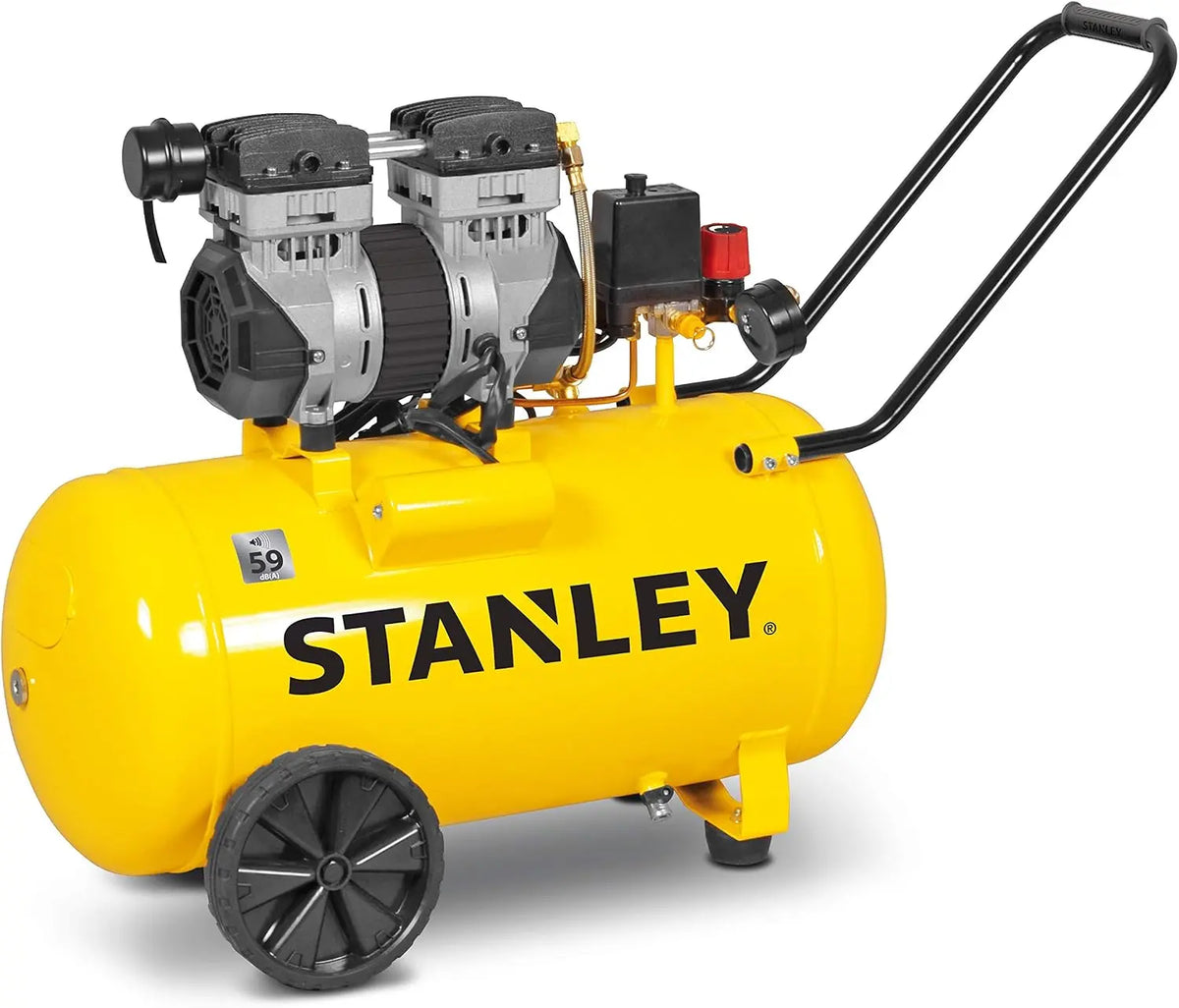 STANLEY - Compresseur silencieux 50 litres 1,3 Hp – jaune/gris
