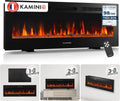 KAMINIO Marlon Pro 50 Cheminée électrique chauffante à Effet Flamme – 13 watts / 0,9 kW, noir/gris