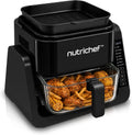 NutriChef Friteuse à Air avec Gril 1500W – 4 L / 1,2 L, noir
