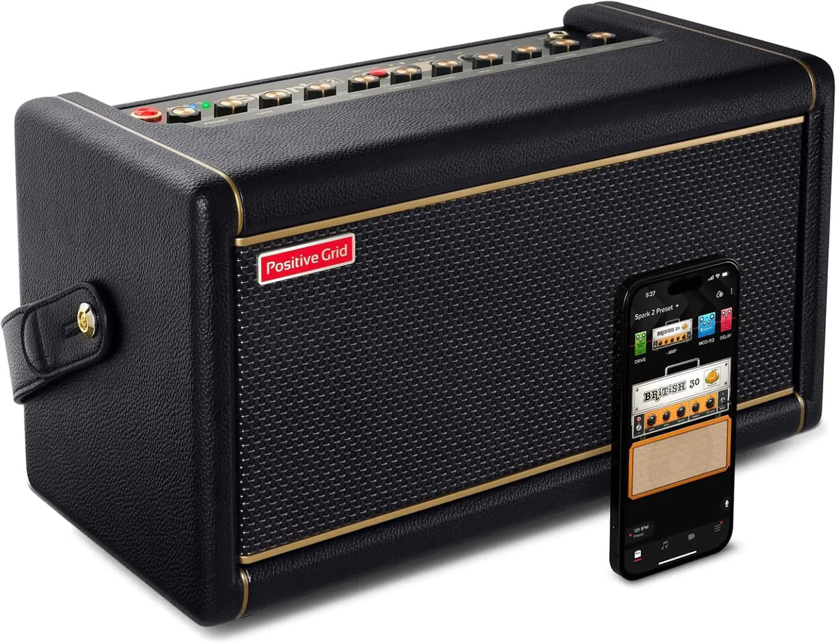 Positive Grid Spark 2 50W Ampli Guitare Smart d'entraînement & Enceinte BT – noir/gris