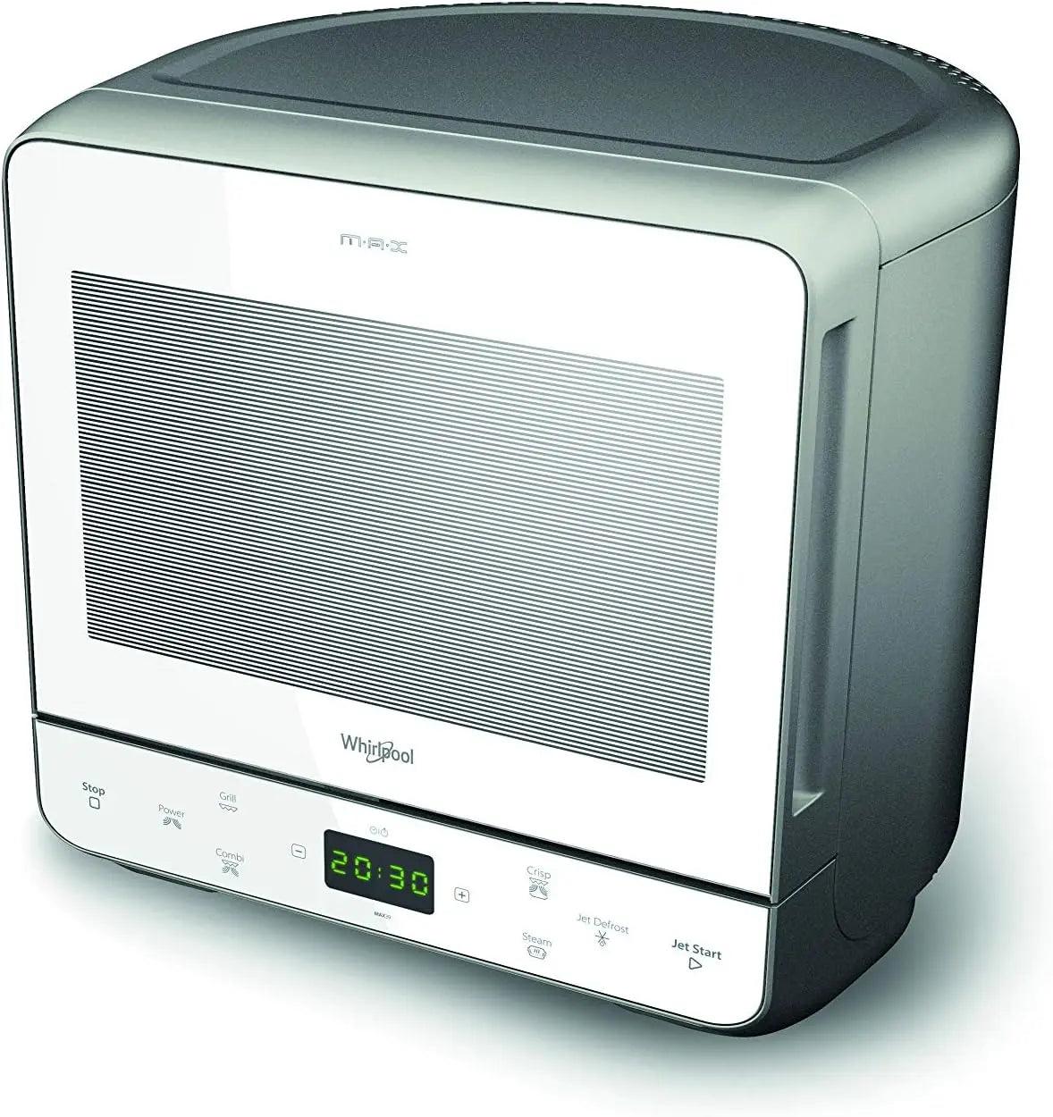 Whirlpool Max 39 WSL - Four à micro-ondes et grill – 13 litres, 44,3 x 44,1 x 42,9 cm, argenté/blanc
