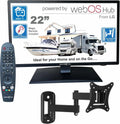 Unispectra téléviseur connecté 22' 12V avec webOS – 19 kWh, 2,4 GHz / 5 GHz, noir