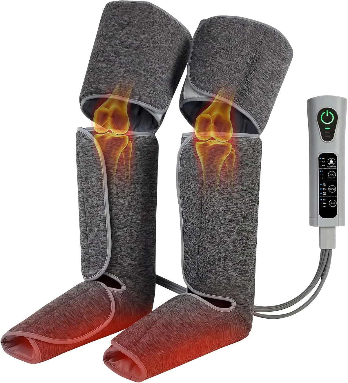 HOMCOM Masseur de Jambes couverture – 24 W, gris/orange