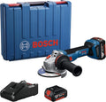 Bosch Professional 18V système meuleuse angulaire sans-fil GWS 18V-8 diamètre de disque 125 mm – 800 W, 4,0 Ah, bleu/noir