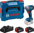 Bosch Professional 18V système Boulonneuse sans fil GDS 18V-350 kit avec 2x batteries 4.0 Ah + GAL 1840 – 4,0 Ah, 85 Nm / 200 Nm, bleu/gris
