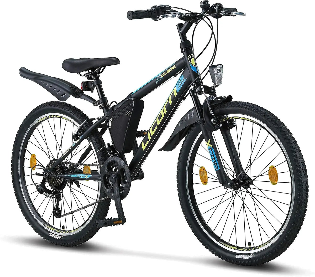 Licorne Bike Guide Vélo VTT haut de gamme pour filles – gris/noir