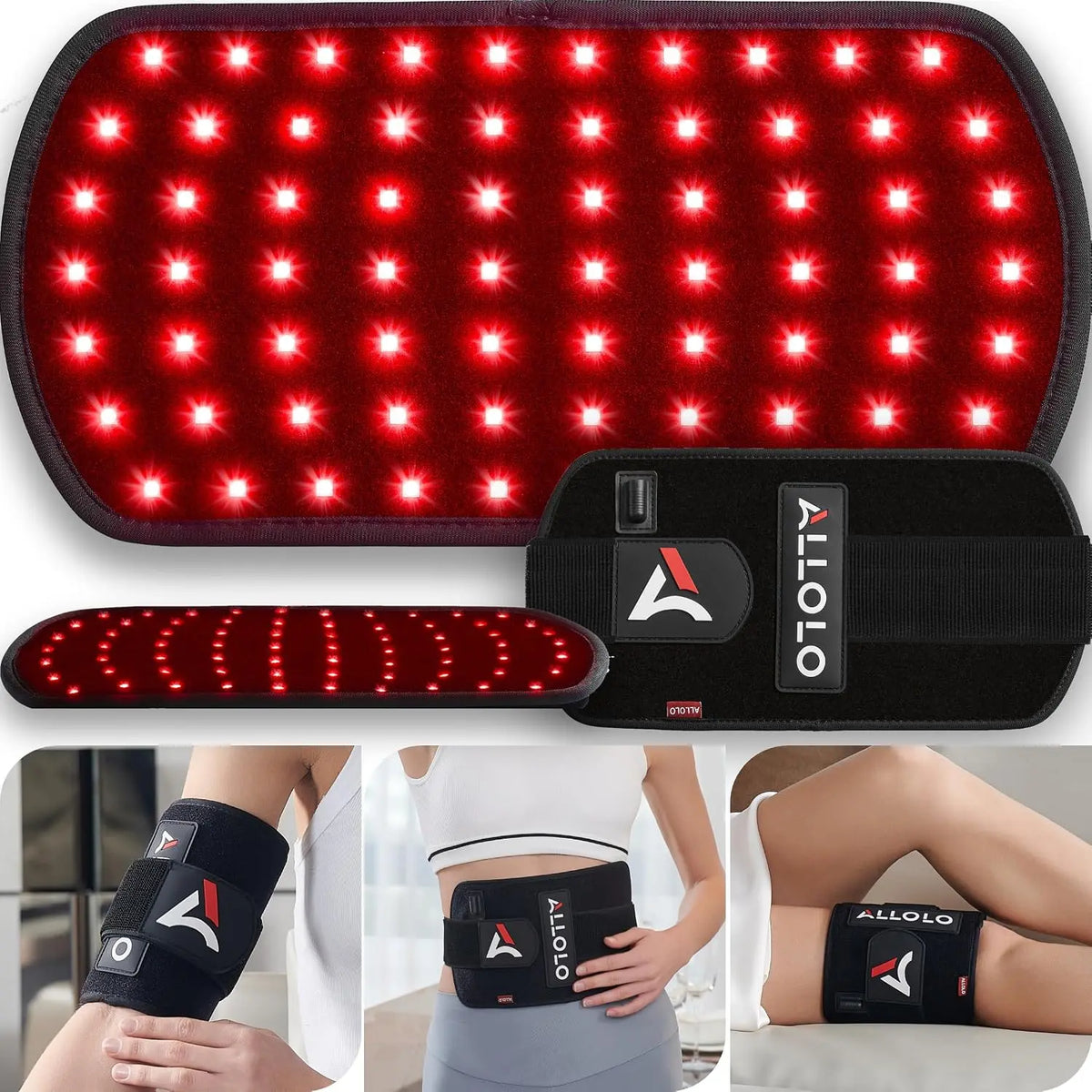 ALLOLO - Thérapie de lumière rouge pour le corps – 660 nm / 850 nm, 32 x 16 cm, 10 Hz
